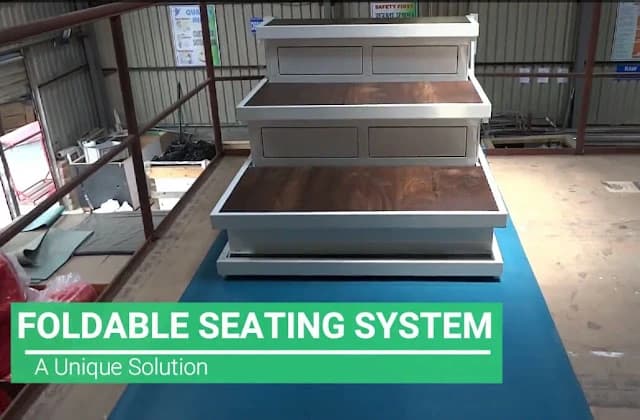 Foldable Bleacher, the unique solution for Indoor Seating System