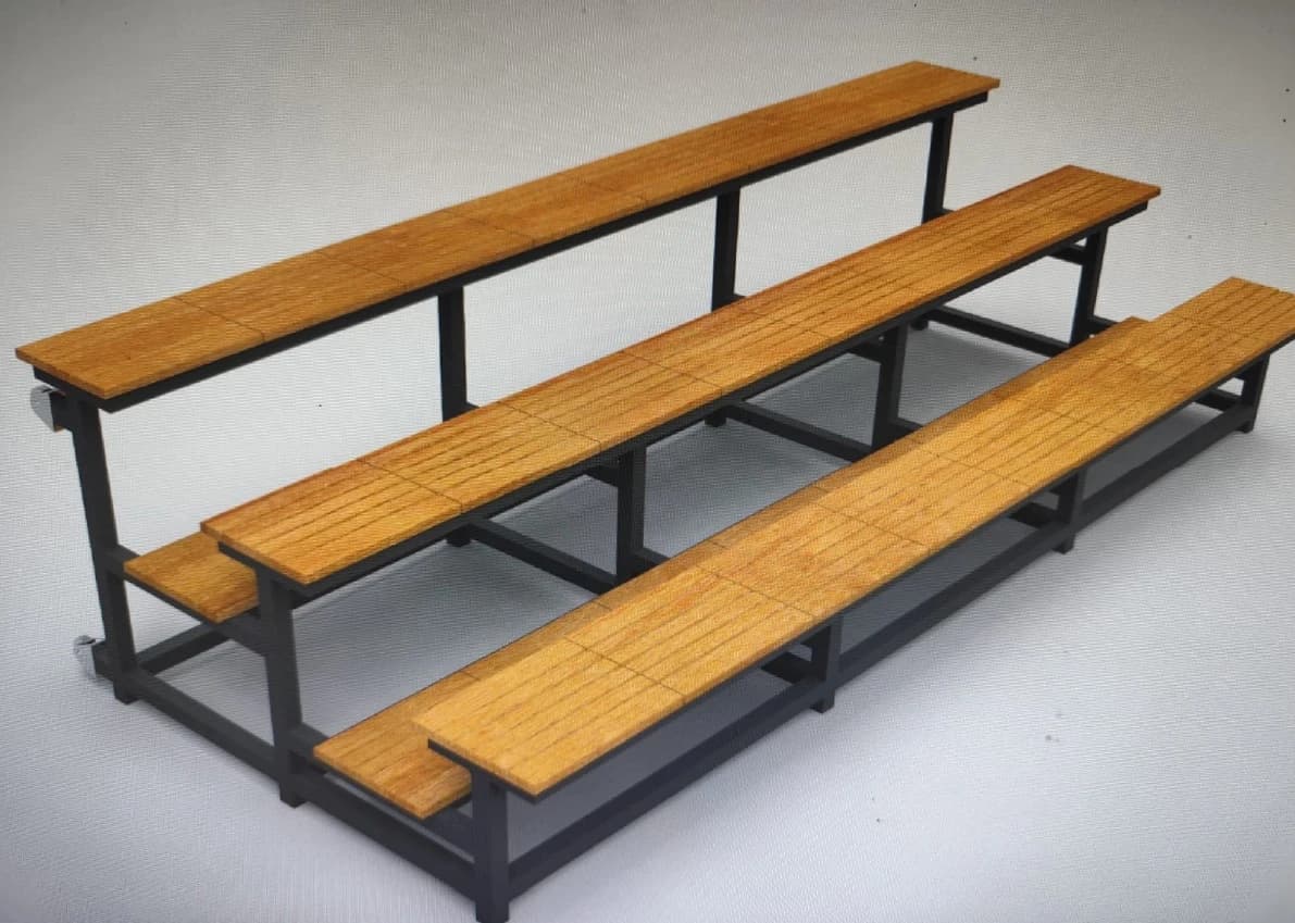 Bleacher With Wooden Deck
